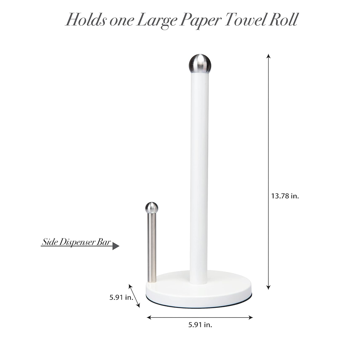 Kitchen Details Paper Towel Holder – White