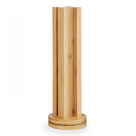 Rotating Bamboo Capsule Holder – 20 Capsules