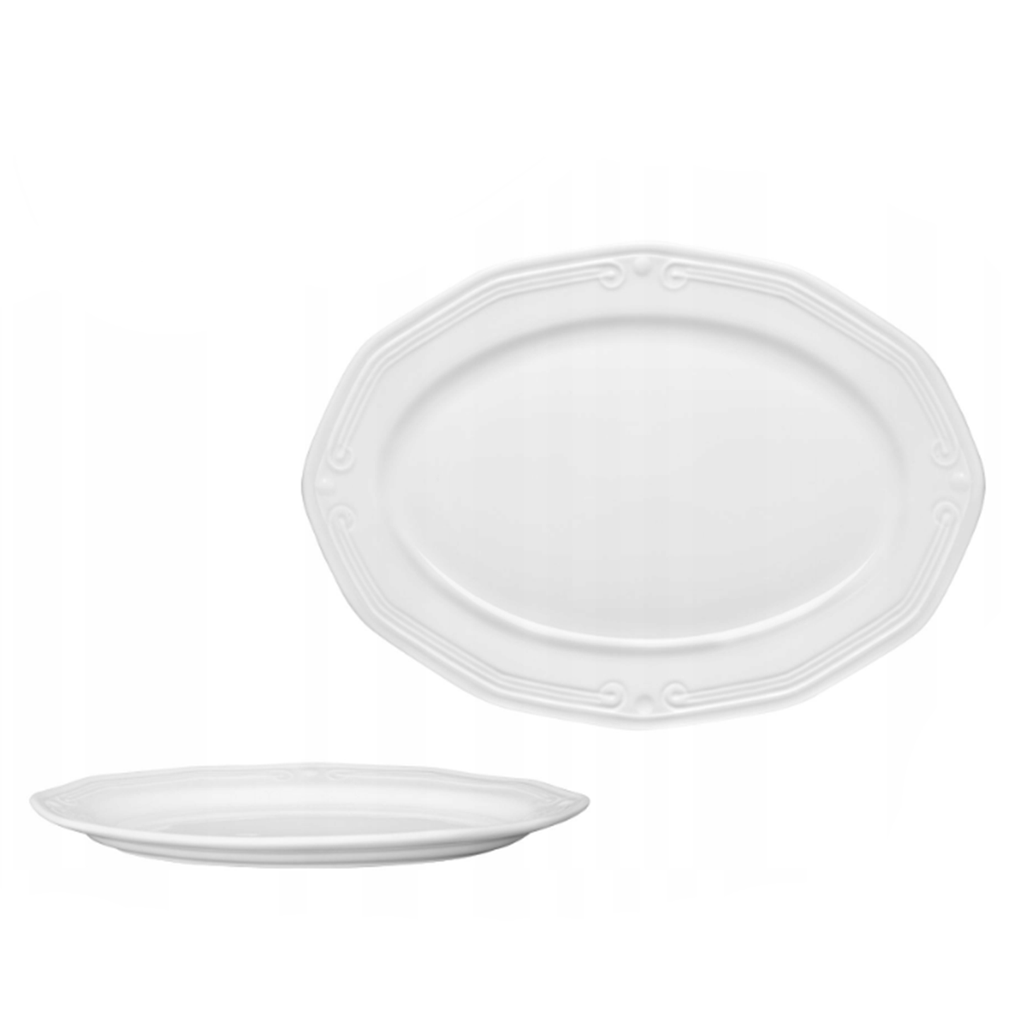White Porcelain Serving Platter – 25 cm