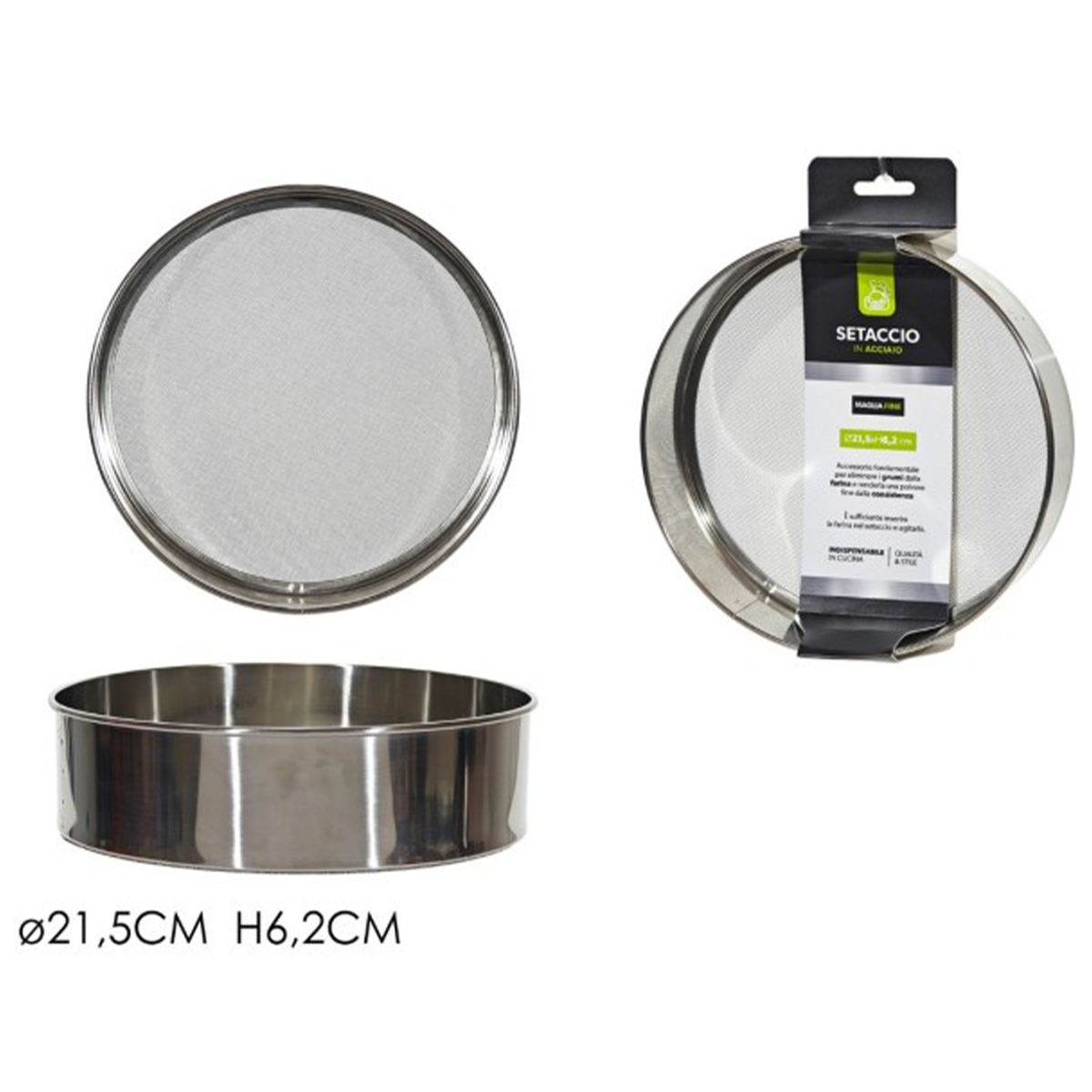 Stainless Steel Flour Sieve – 21.5 cm