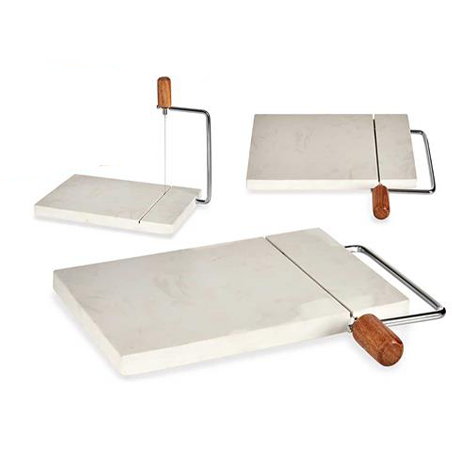 Wood Cutting Board, White Marble