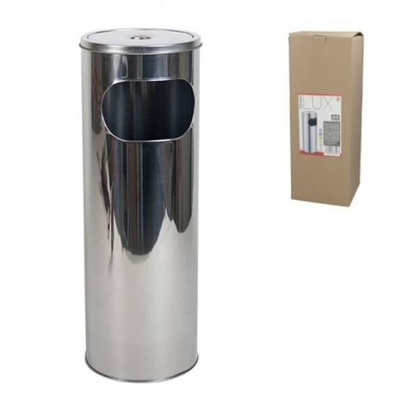 Metal Trash Can and Ashtray - 59cm