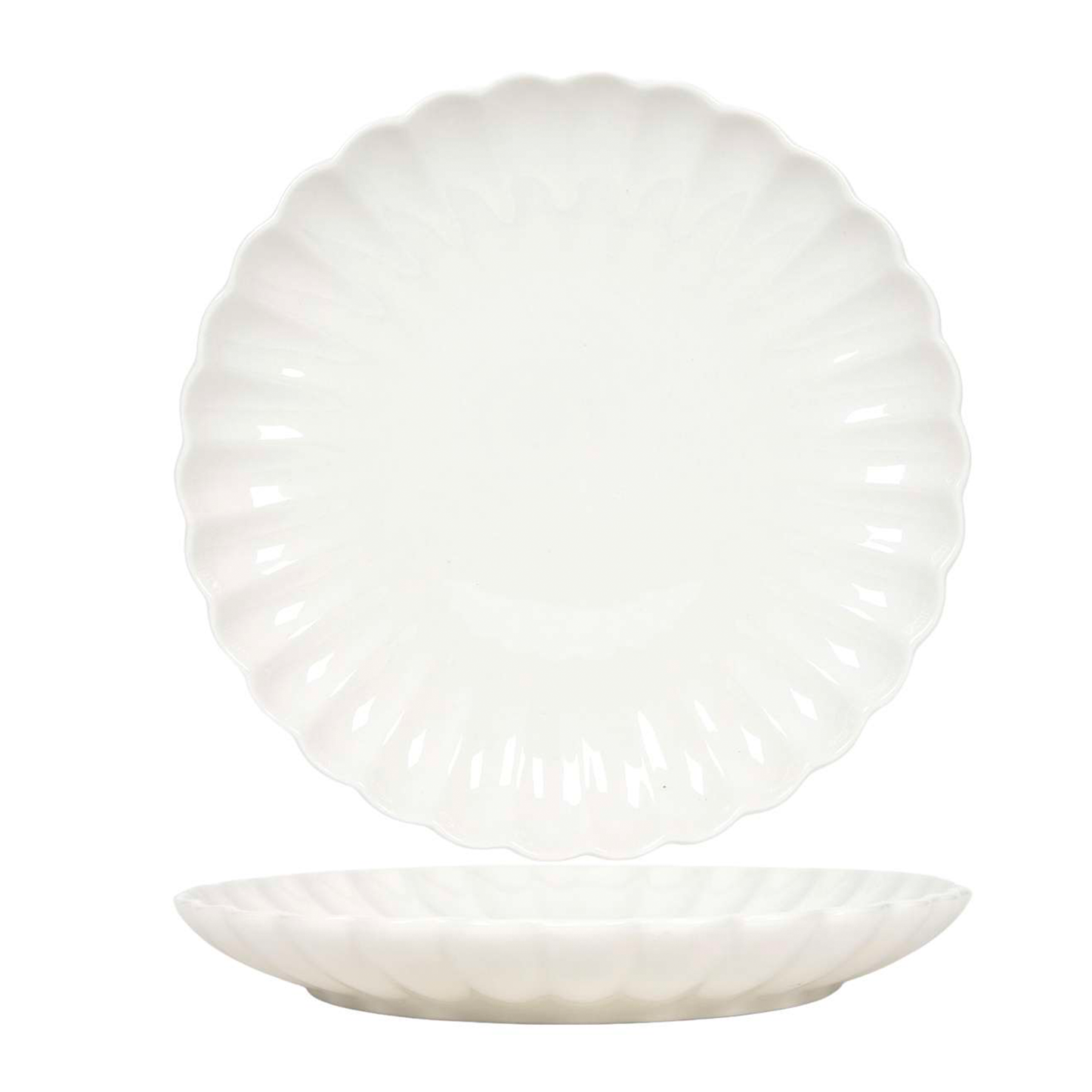Flower Off-White Breakfast Plate – 19.5 cm