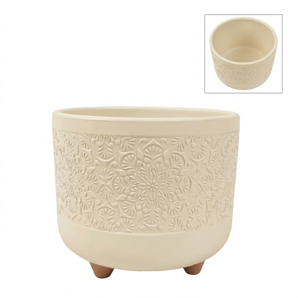 Decorated Vase with Feet