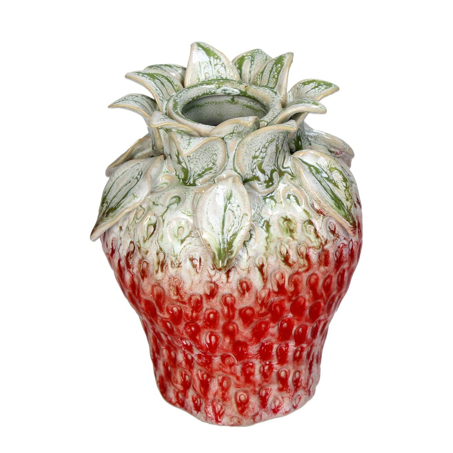 Stoneware Vase – Red, 11.5 x 11.5 x 15 cm