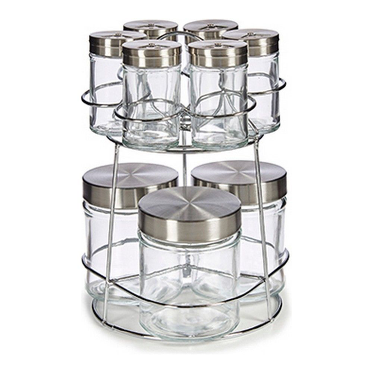 Spice Rack with Metal Stand (17 x 24.5 x 17 cm) (9 Pieces)