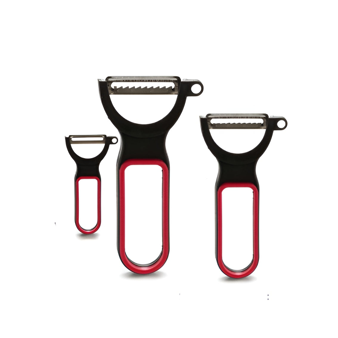 Plastic Peelers Black Red - Set 3