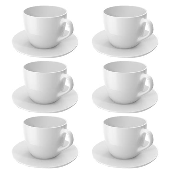 Set 6 Coffee cup with Plate