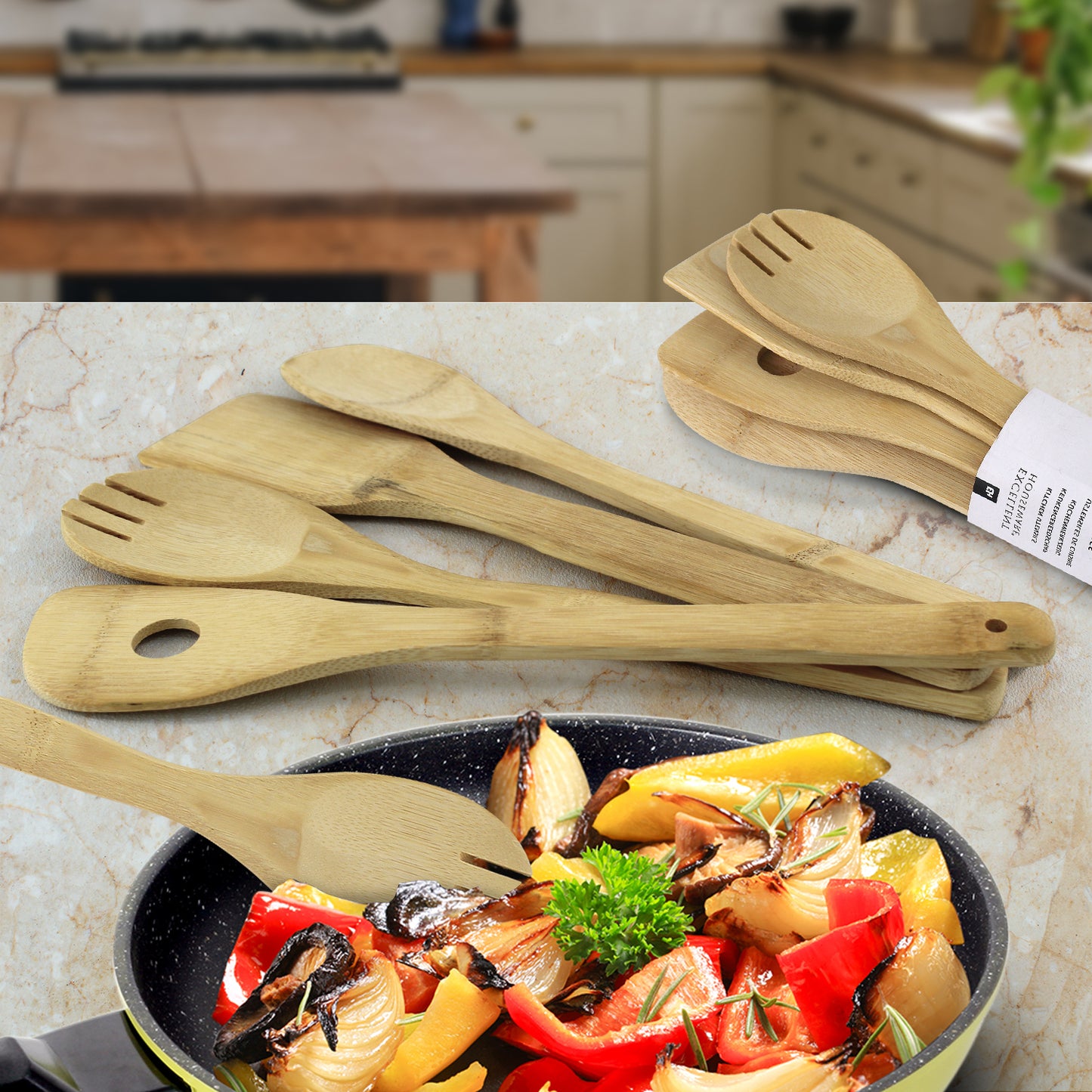 Bamboo utensils*6pcs