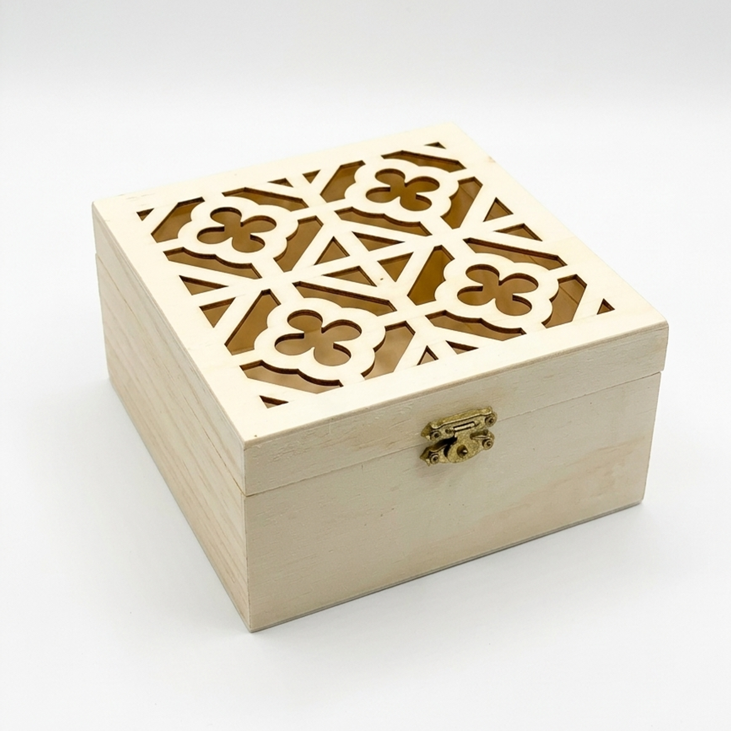 Wooden Box With Decoration