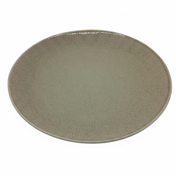 Reactive Glaze White Plate - 22cm
