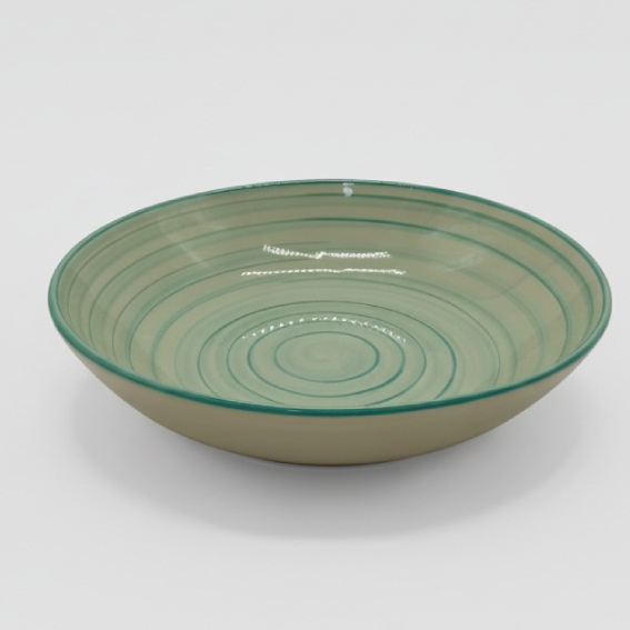 Soup Bowl Blue Spiral