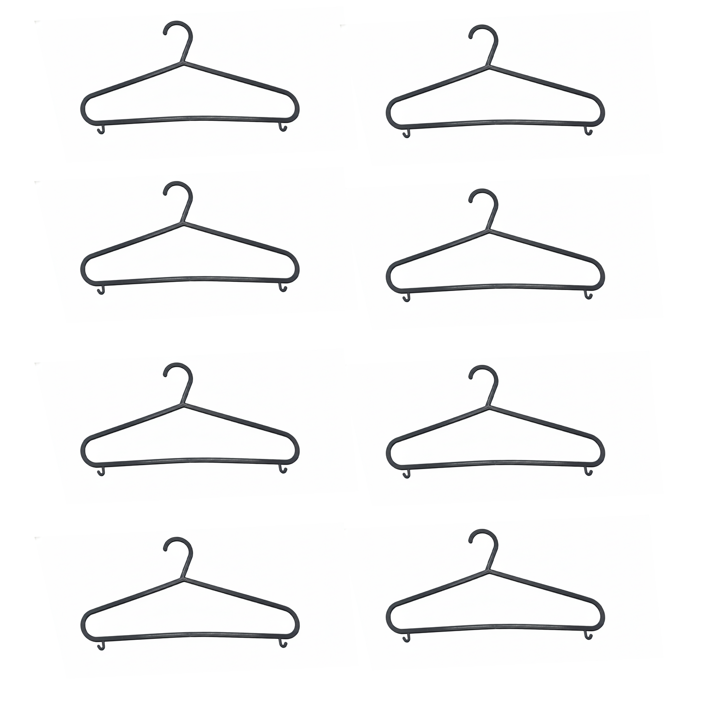 8 Plastic hangers