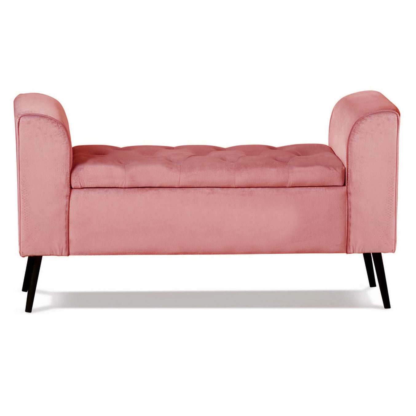 Zaya Velvet Storage Bench w/ iron legs