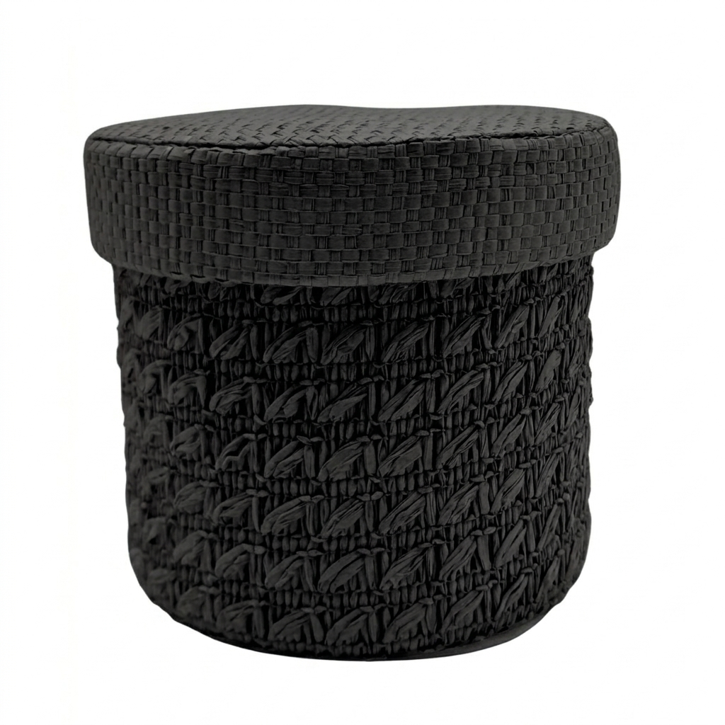Round laundry basket