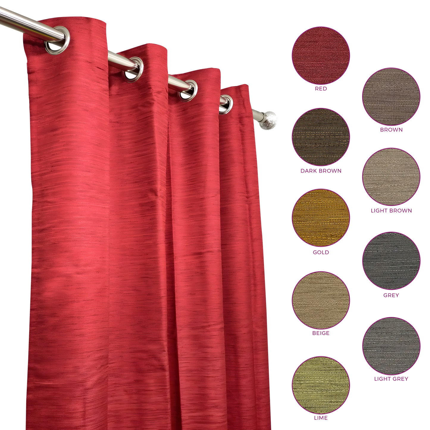 Polyester Curtain with eyelet