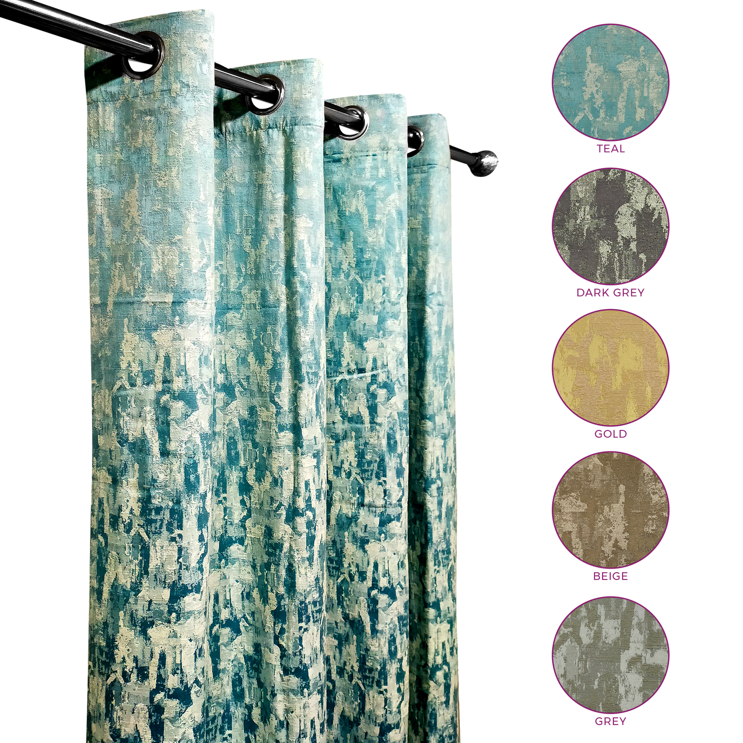 Brevia Curtain with rings 132 x 260cm