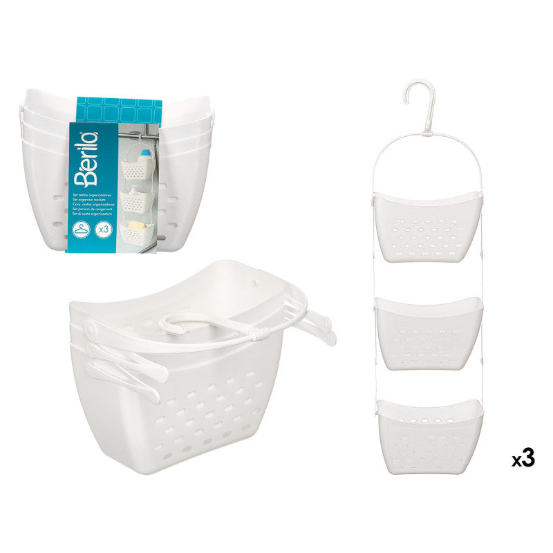 Set of 3 Hanging Bathroom Baskets