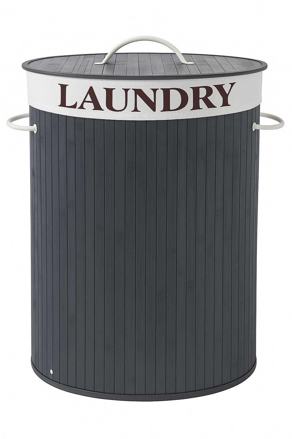 Round Bamboo Laundry Basket
