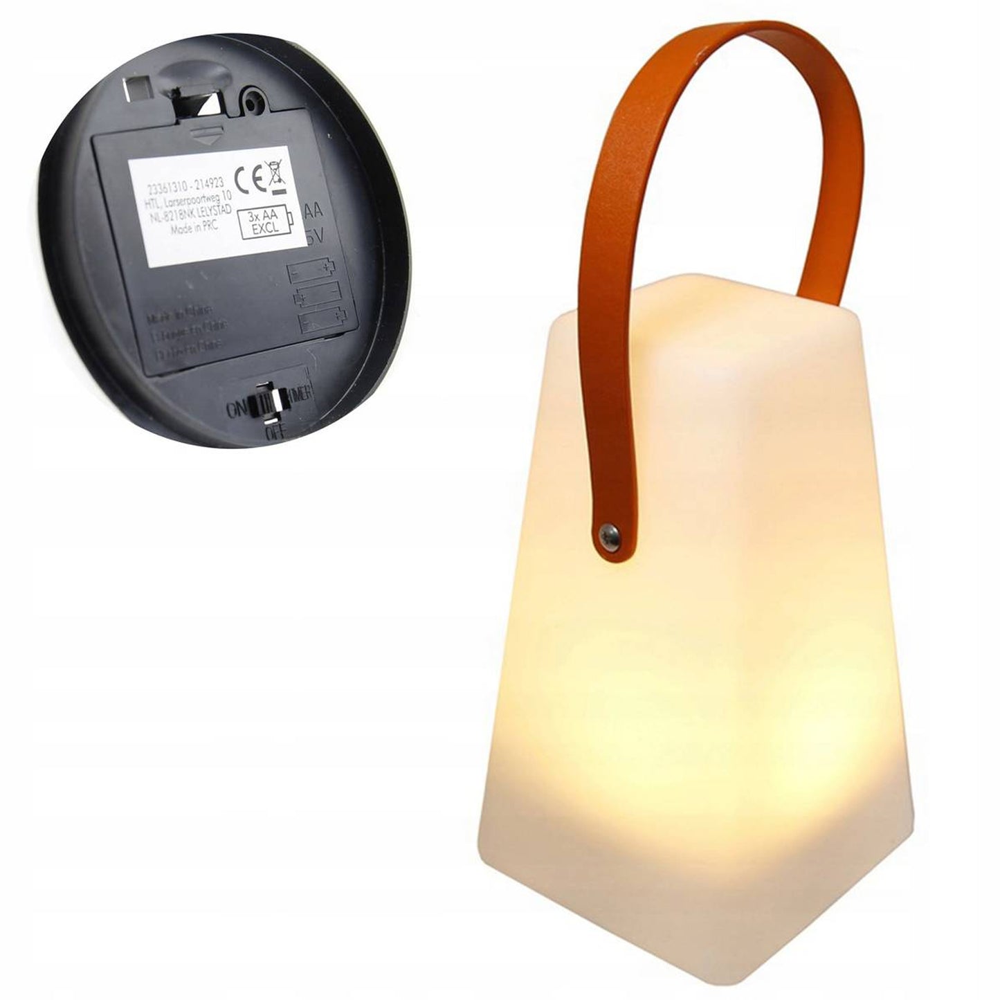 LED Lamp w/ leather handle