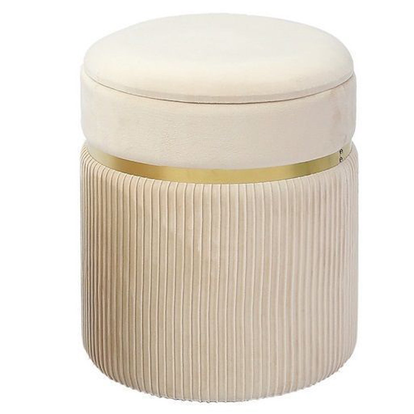 Sion Velvet Pouf with container