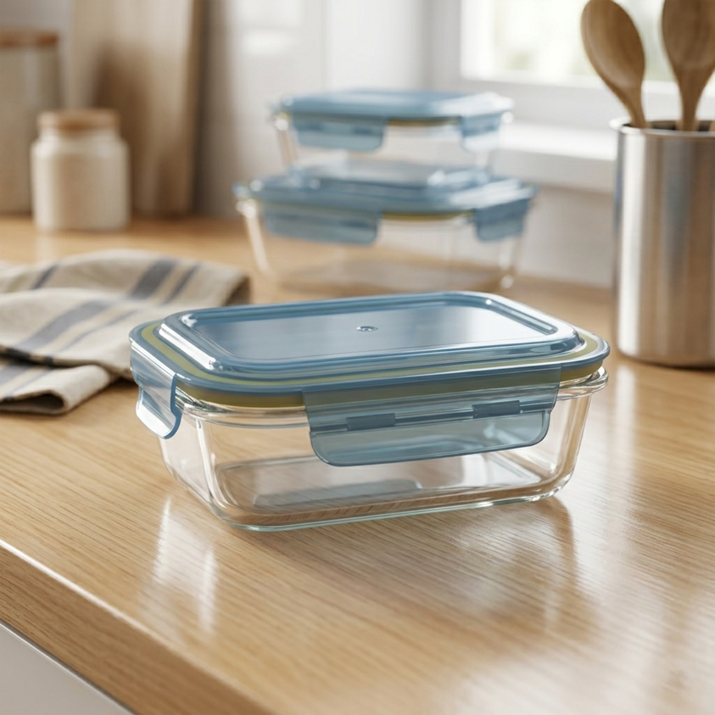 Glass Food Storage Box with Lid