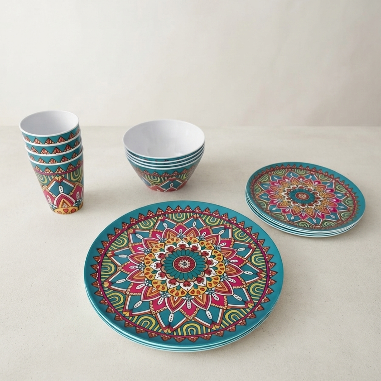Melamine Plates Dinner Set