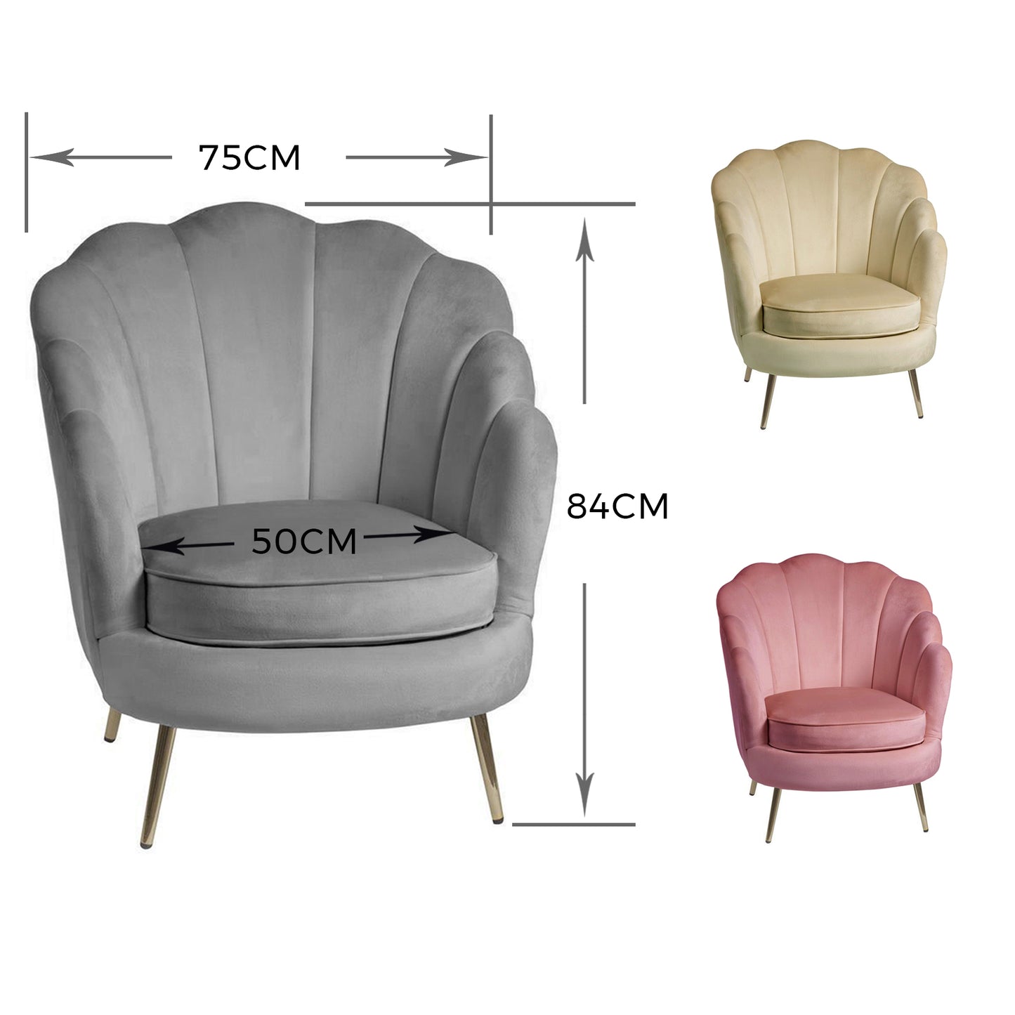 Masca Velvet Armchair