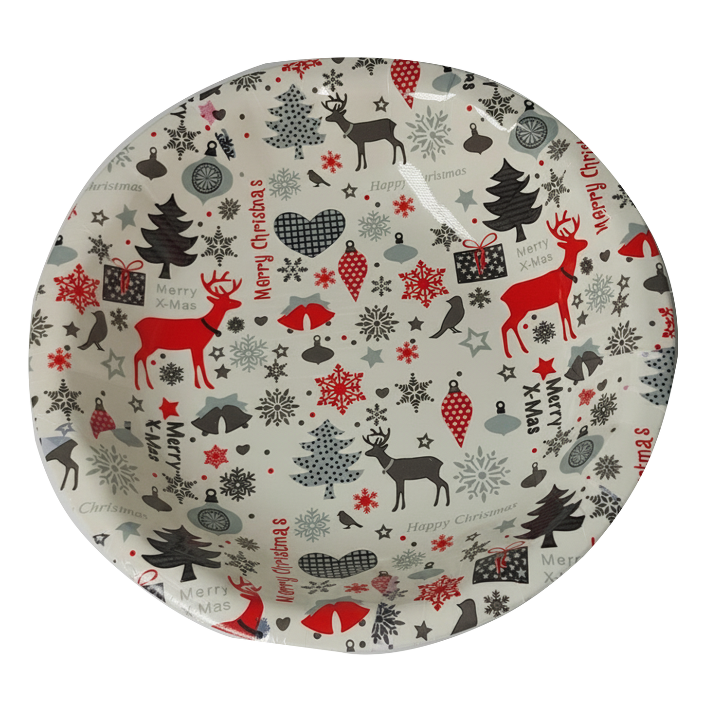 Round Christmas plate