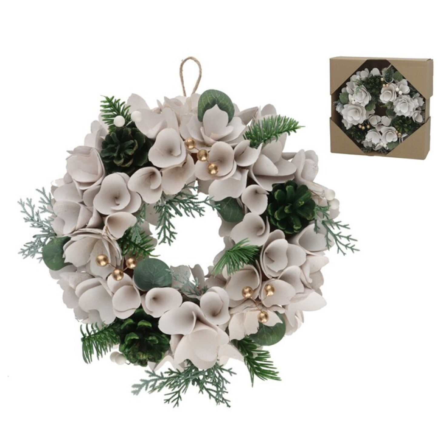 White Flower Wreath