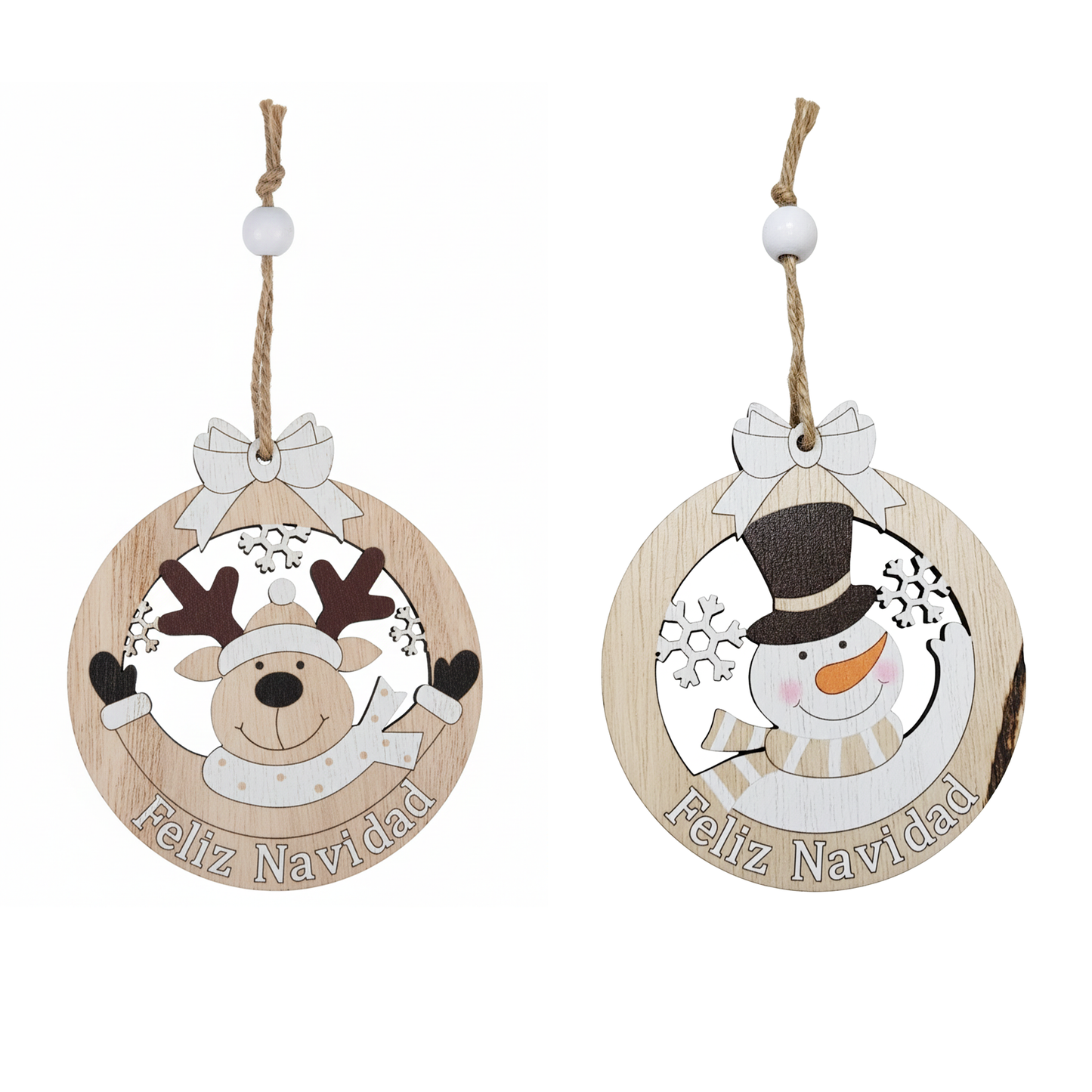 Christmas wood pendant