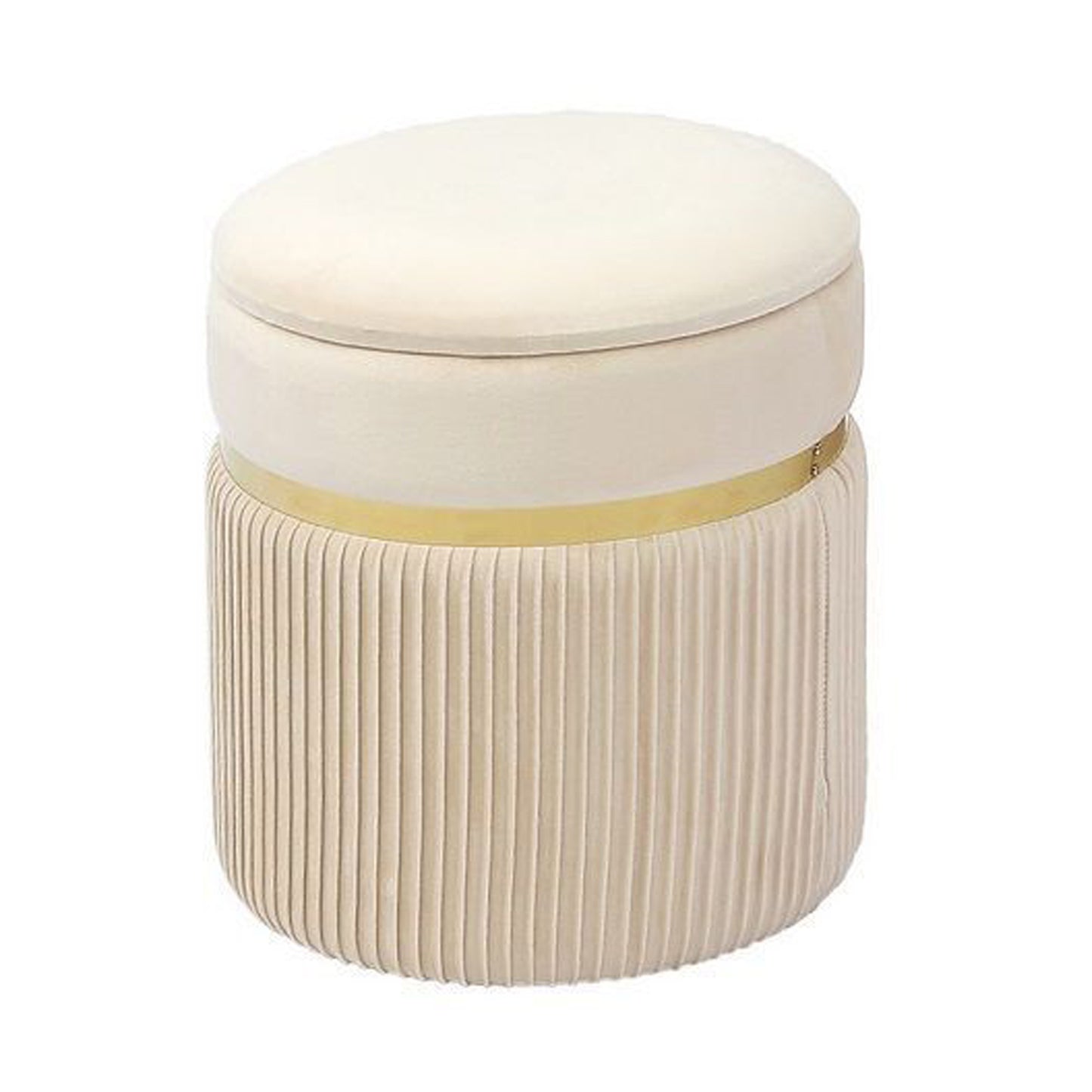 Sion Velvet Pouf with container
