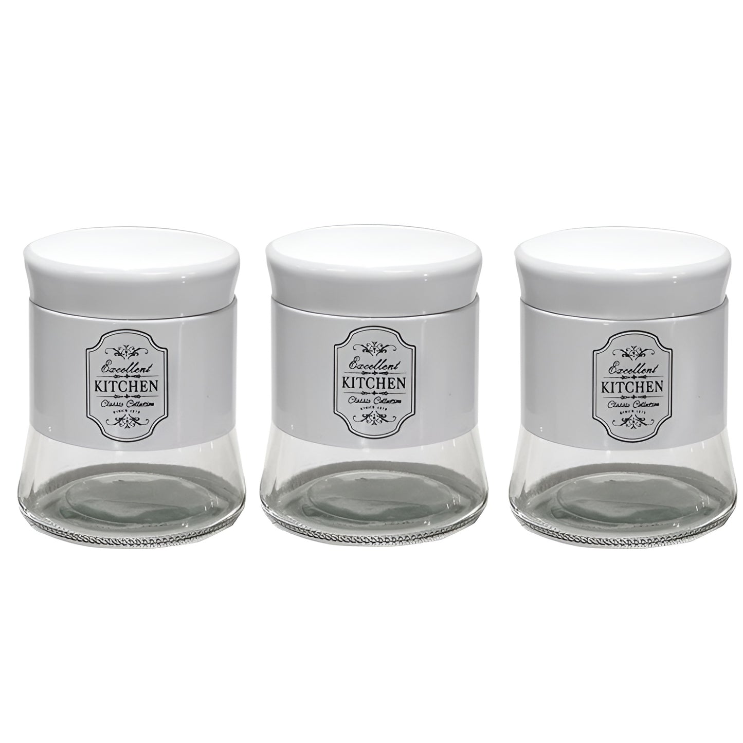 3 Kitchen Glass Container