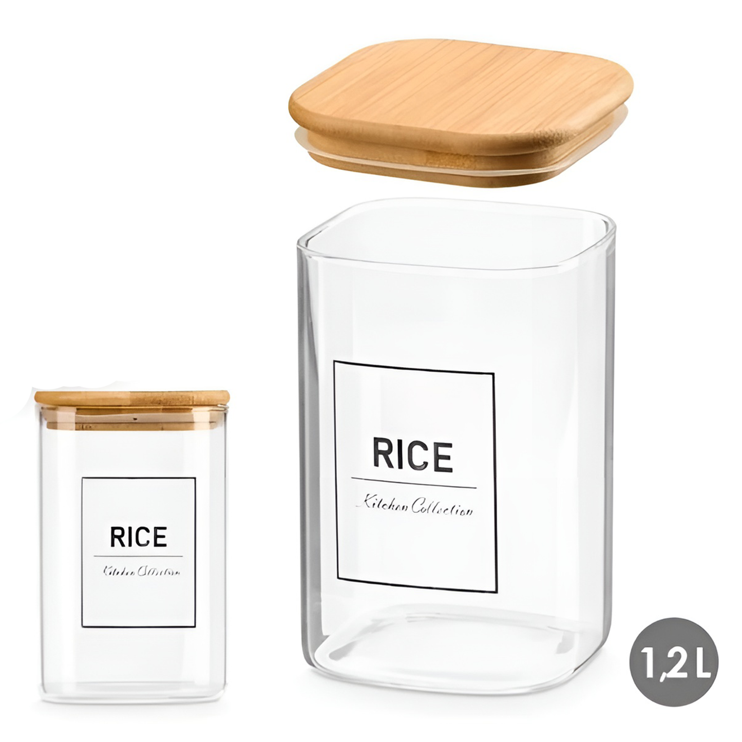 Borosilicate Square Glass Jar