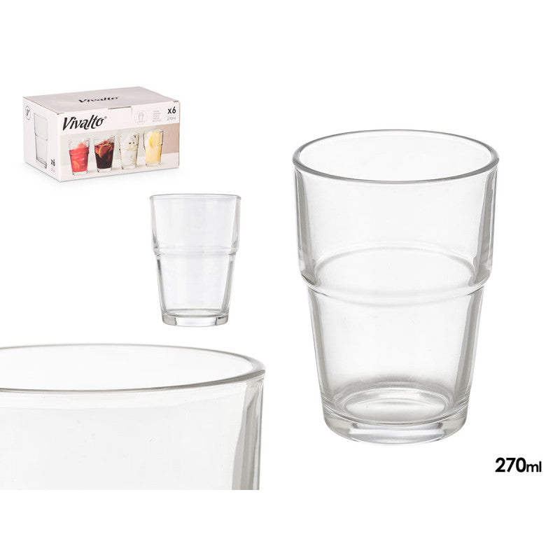 Glass Set 270 ml (Pack of 6)