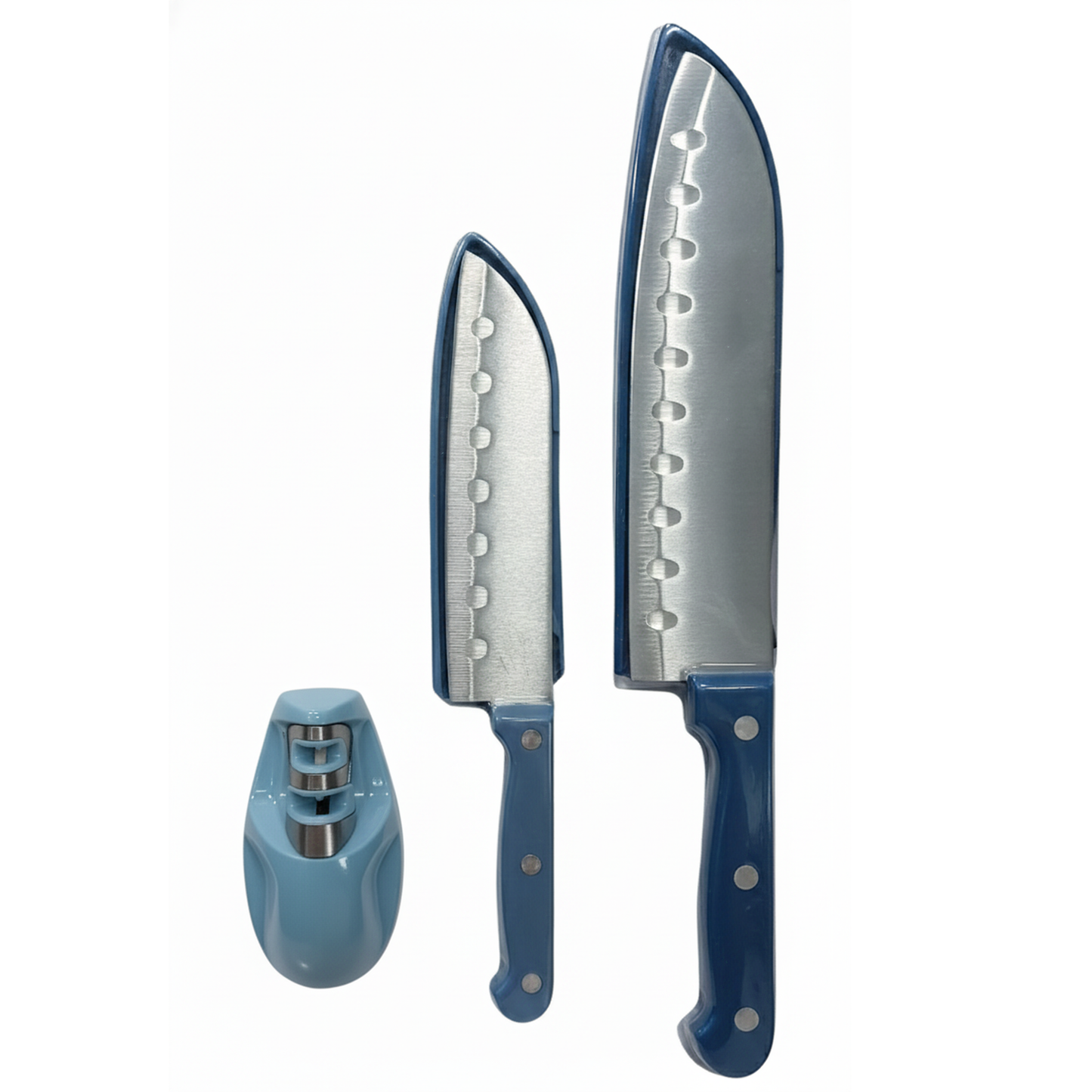 2 Knives & Sharpener