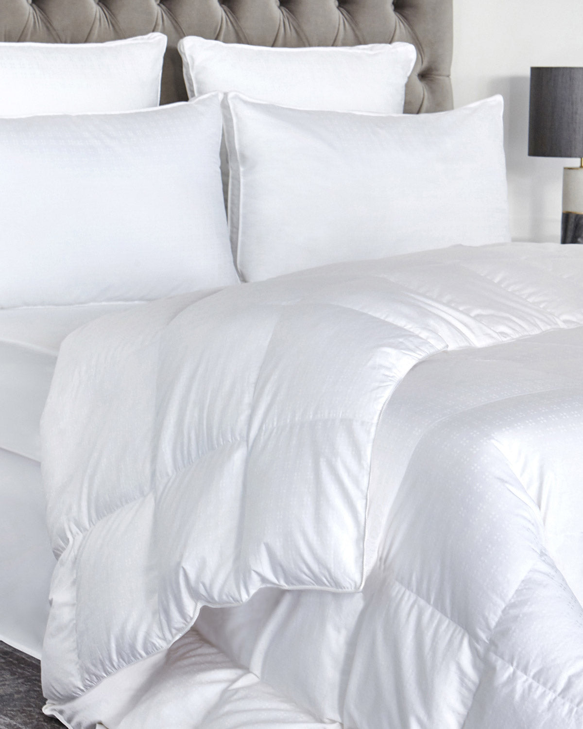 White duck feather duvet
