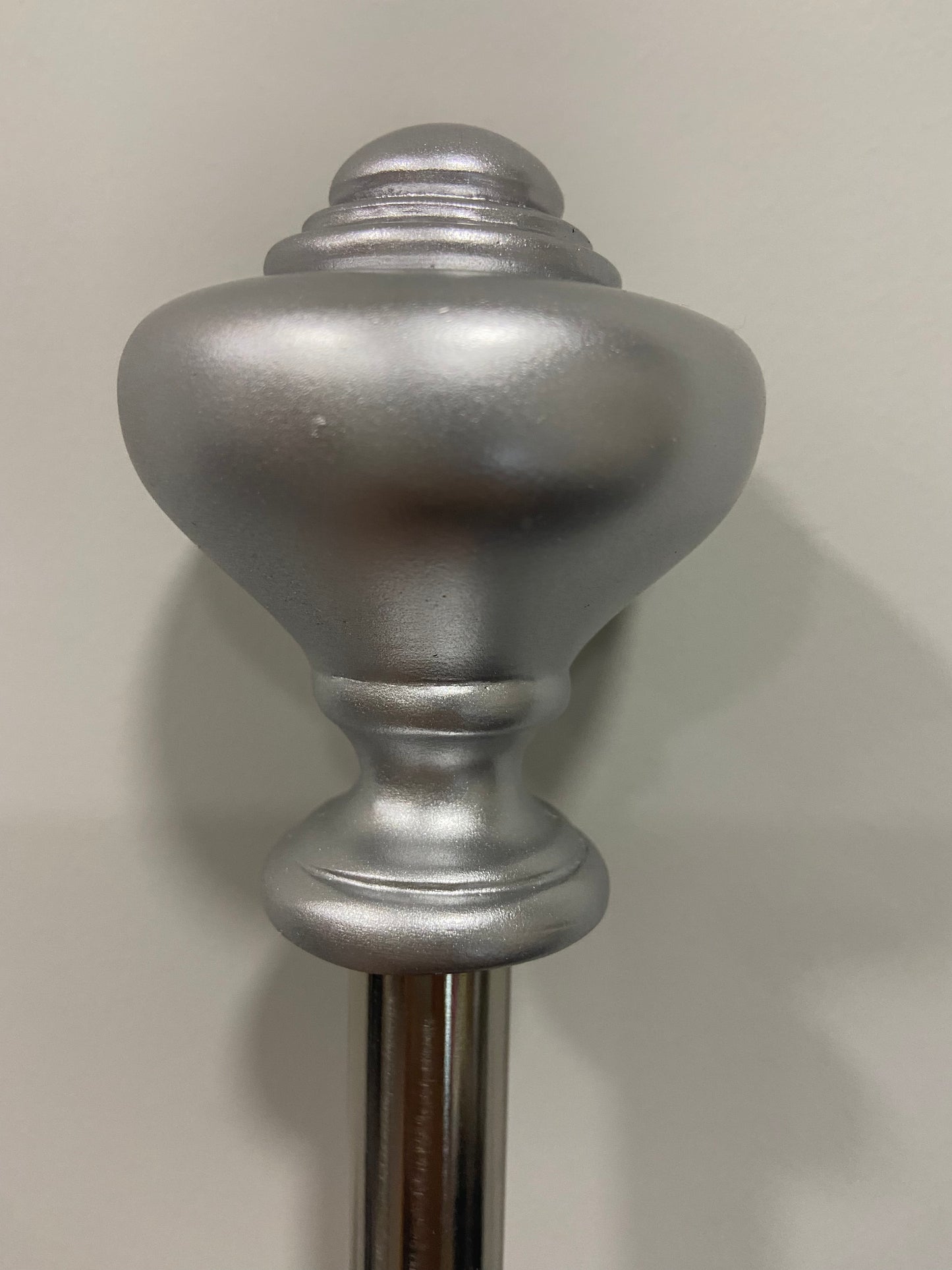 Silver Curtain rods-extendable (single 16-19mm) 120-210cm