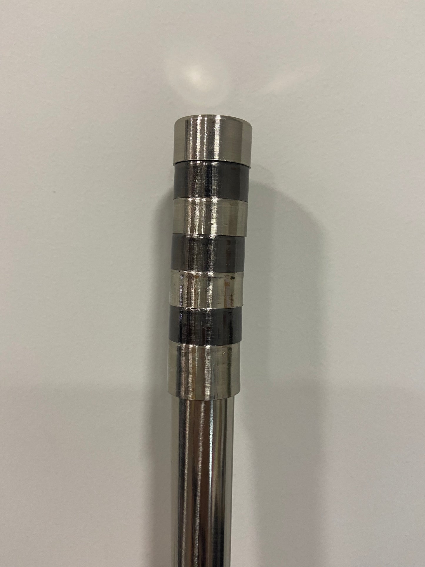 Silver Curtain rods-extendable (single 16-19mm) 120-210cm
