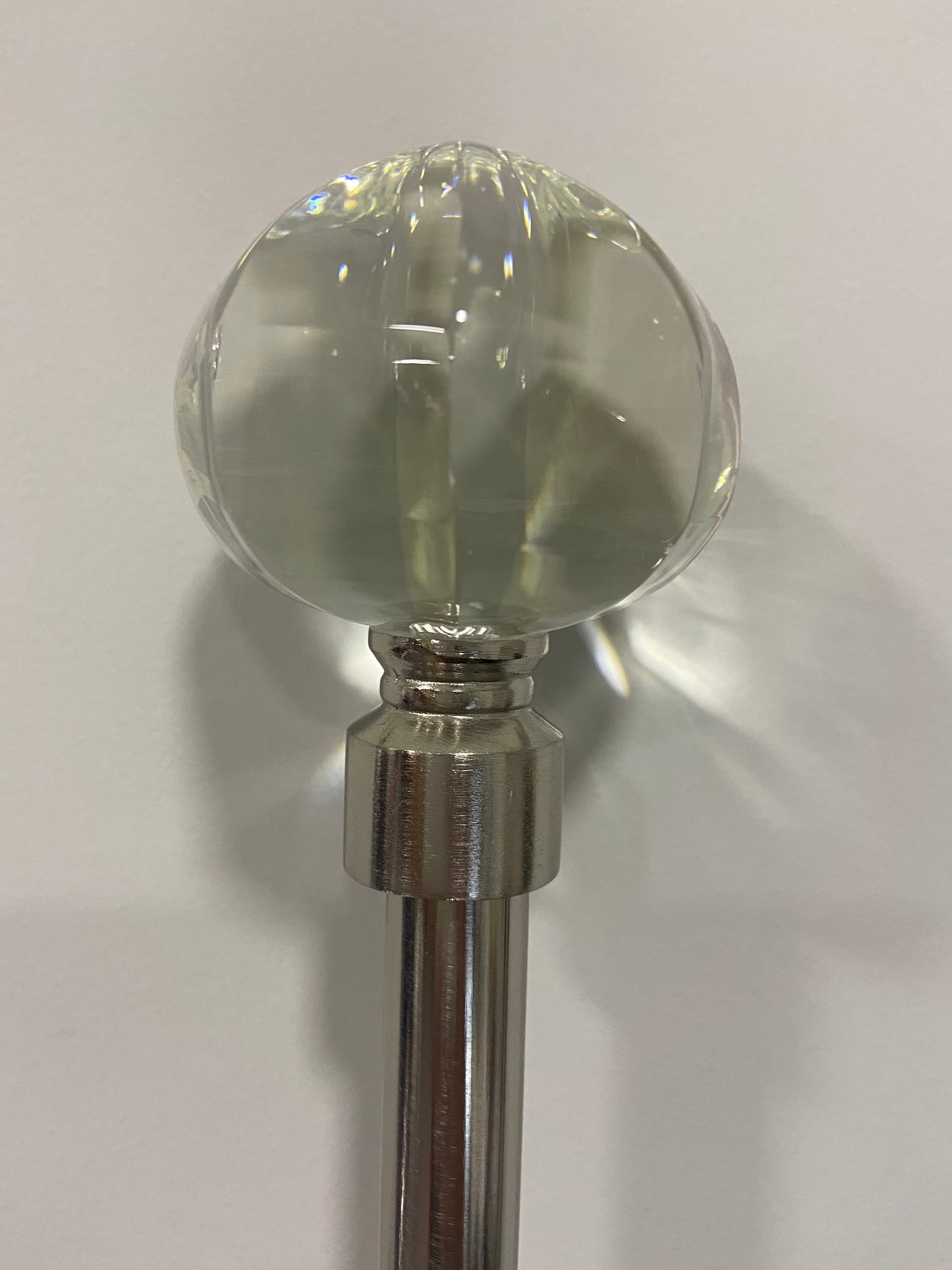 Silver Curtain rods-extendable (single 16-19mm) 120-210cm