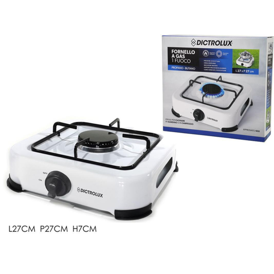 White Single Gas Stove 27 × 27 cm