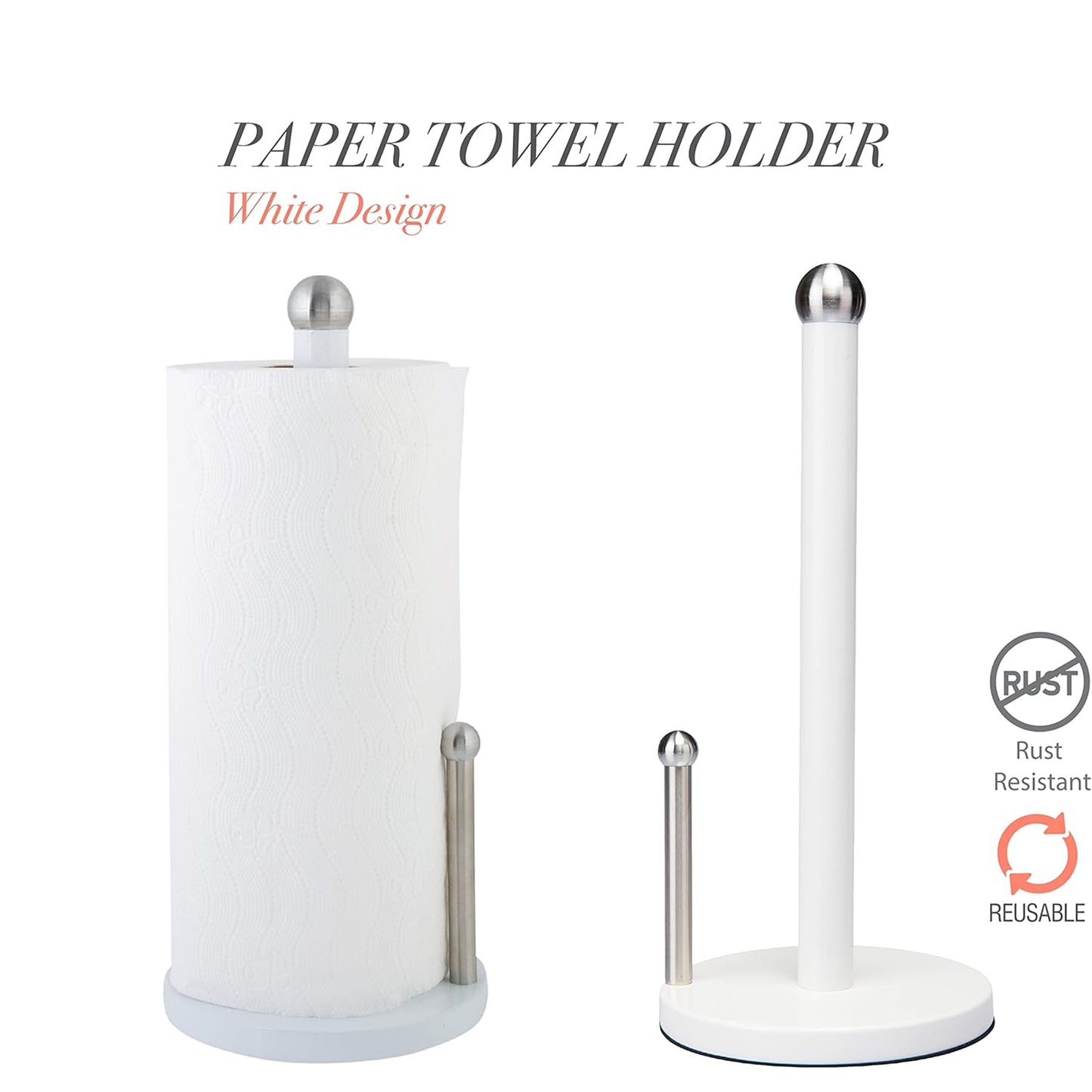 Kitchen Details Paper Towel Holder – White