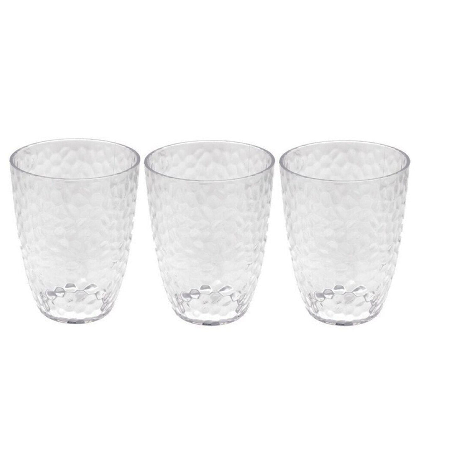 Falyn Glass Set – 3 Pieces (380 ml, Transparent)