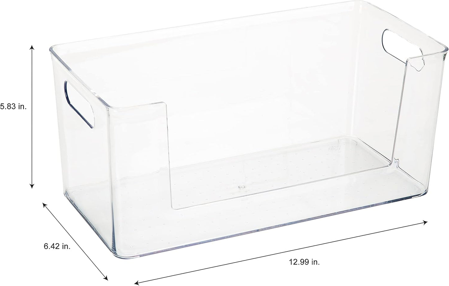 Simplify Rectangular Open Front Organizer Bin – Super Clear