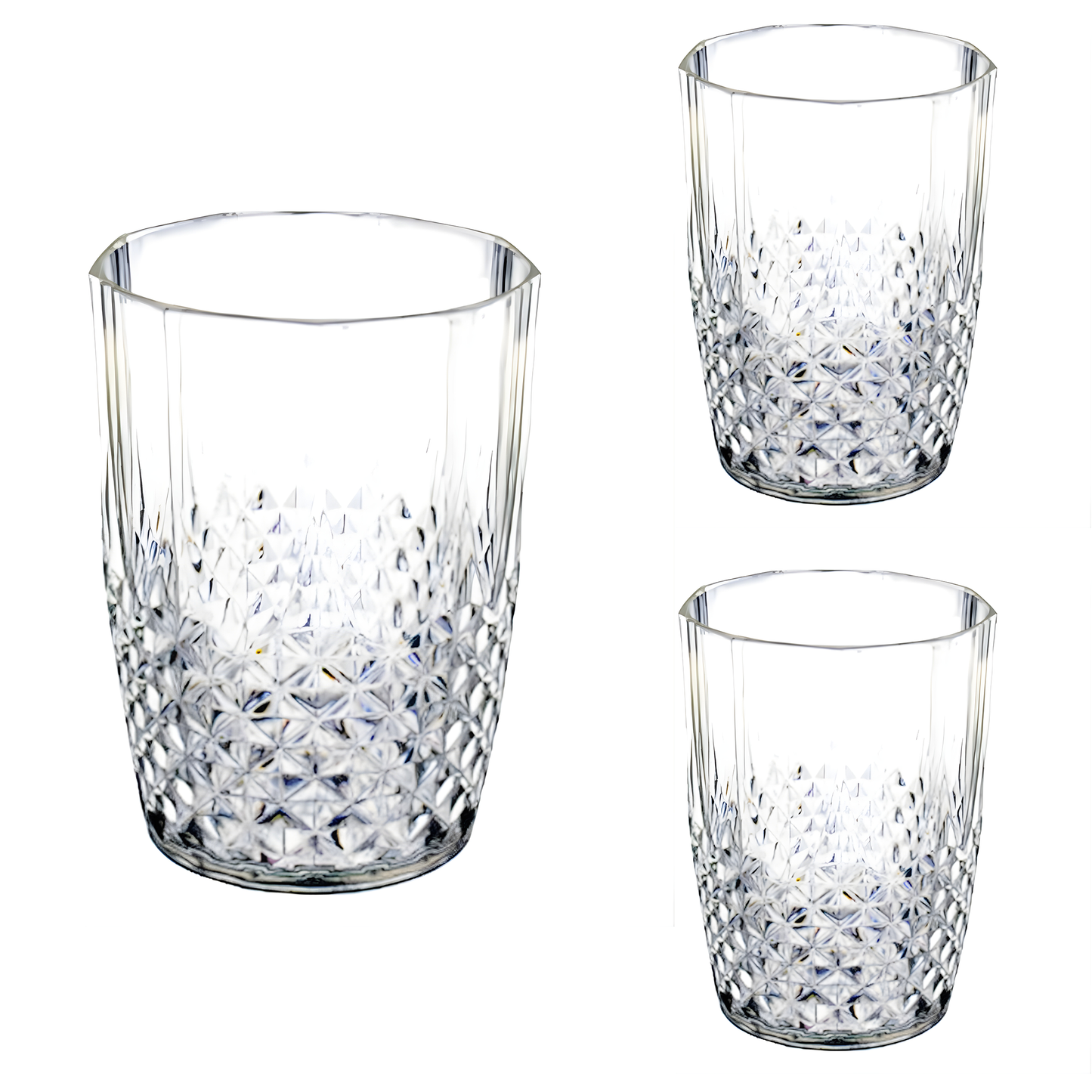 Plastic Glass Set – 300 ml (3 Pieces)