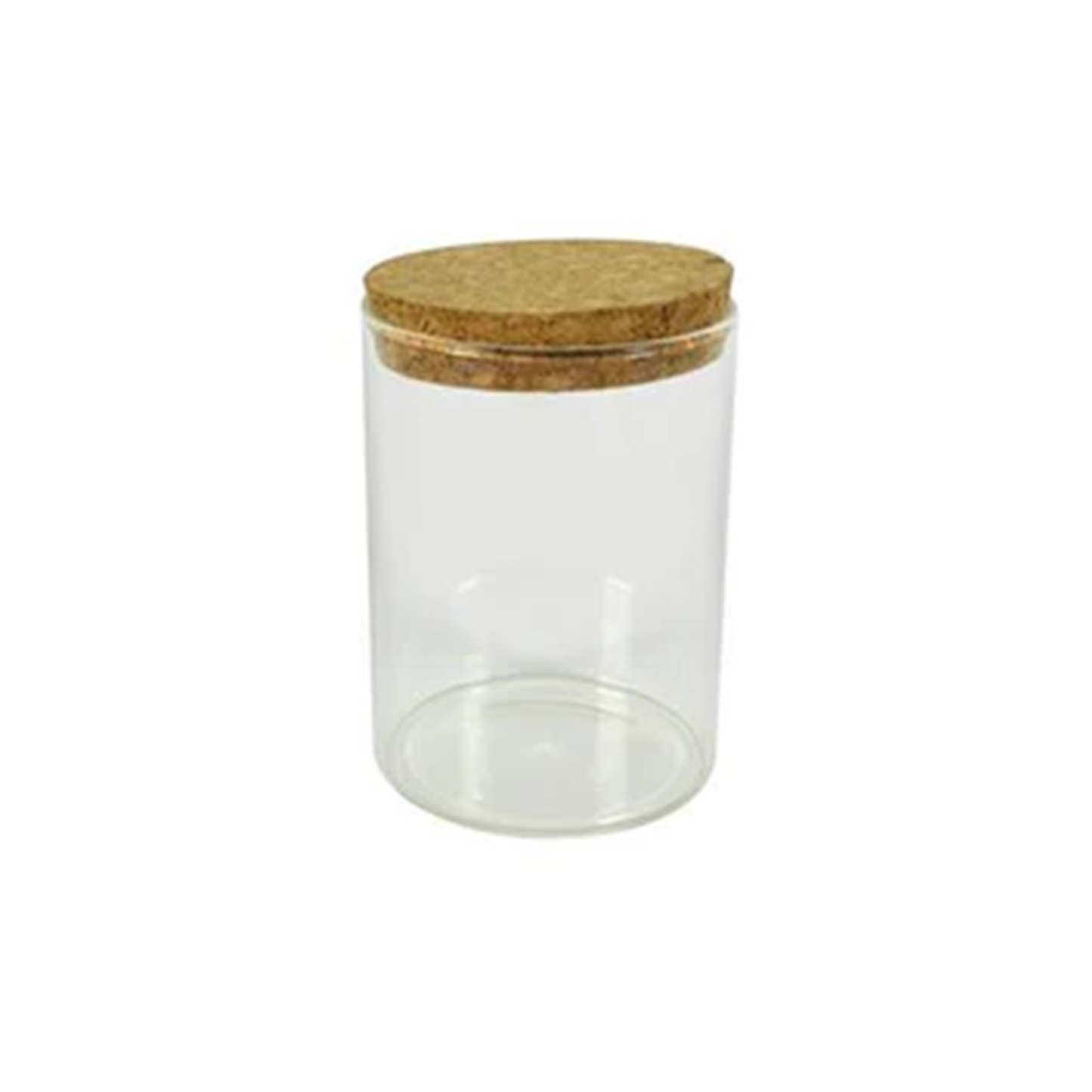 Glass Storage Container with Cork Lid – 14×10 cm