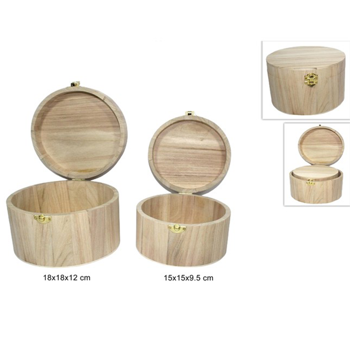 Round Wooden Box