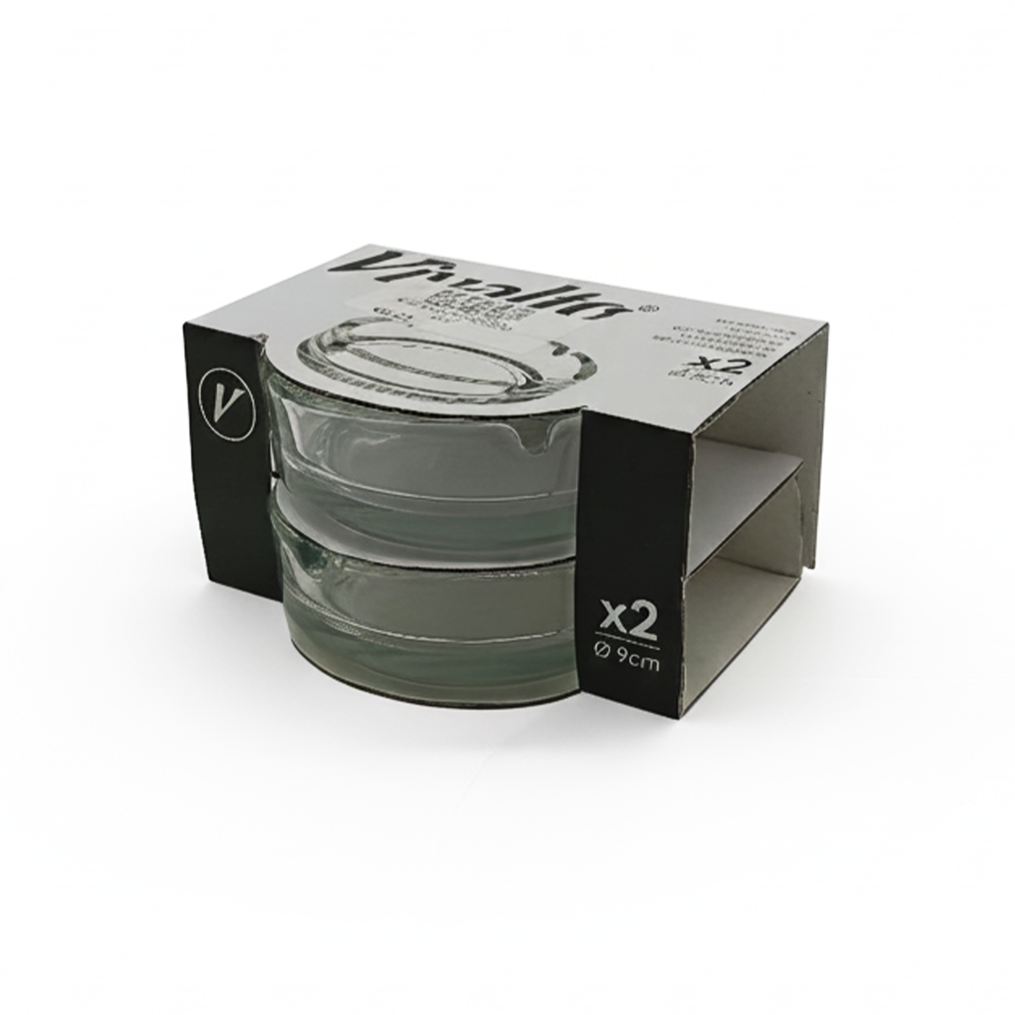 Glass Ashtray Transparent - Pack of 2