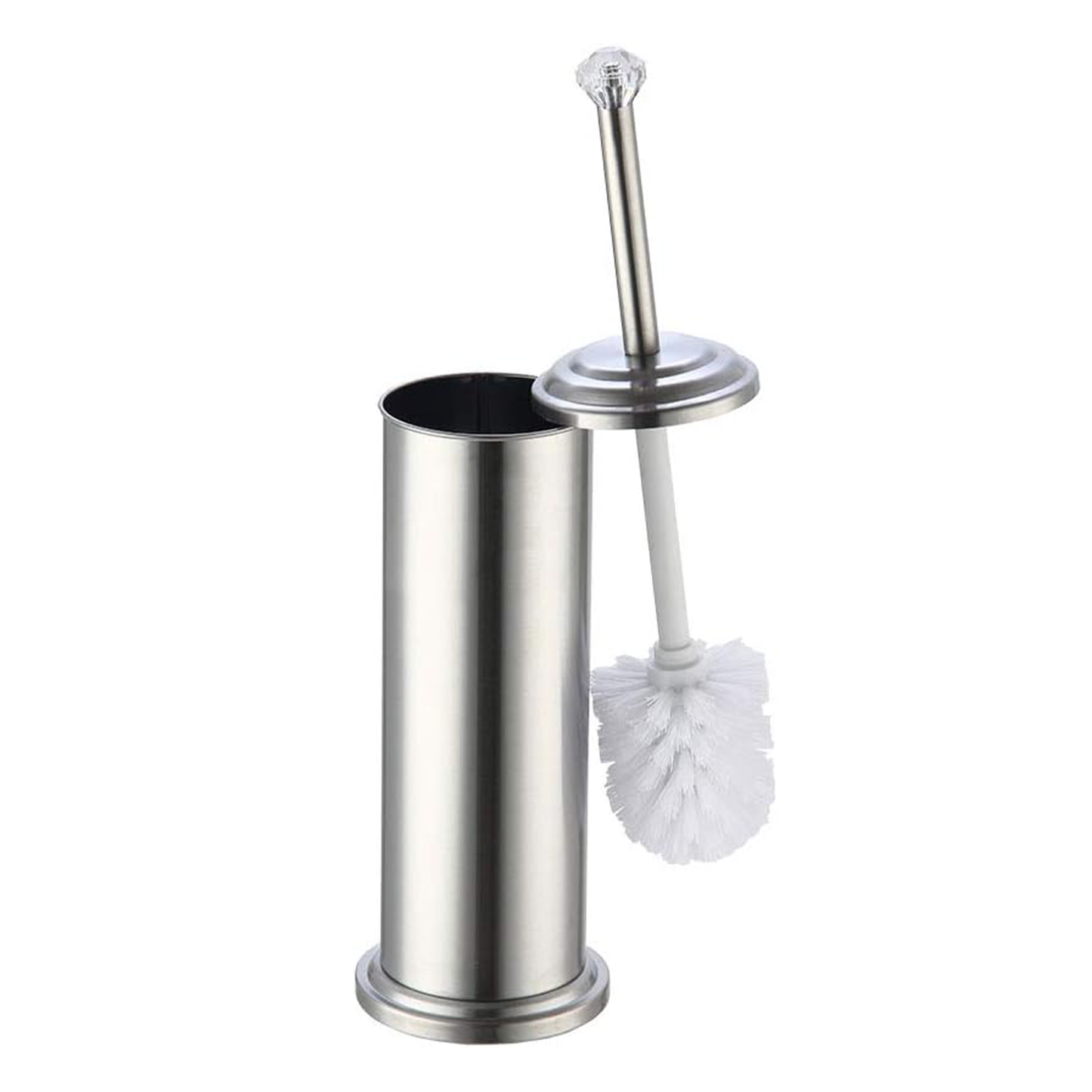 Stainless Steel Toilet Brush with Holder – Silver