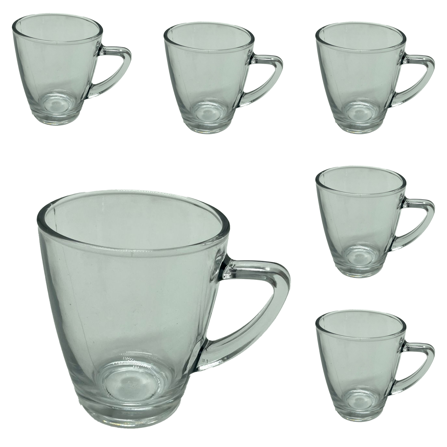 Glass Mug Set – 300 ml (6 Pieces)